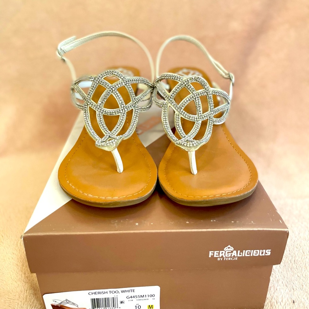 Fergalicious white wedge sandal